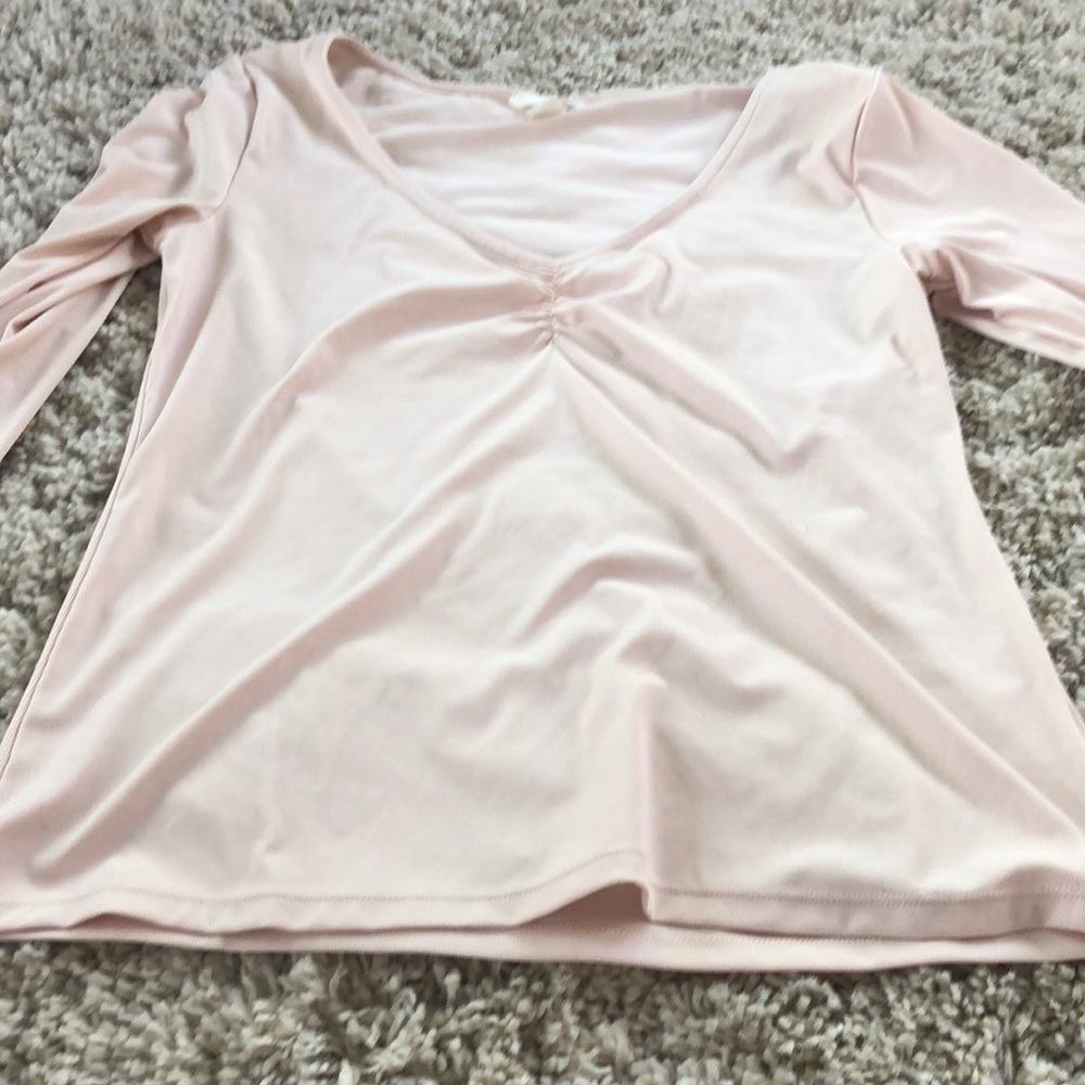Cute ribbed log sleeve top